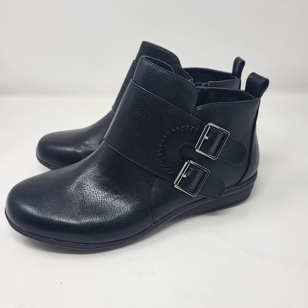 Comfortview Women's 8.5‎ The Amberly Shootie Black Side Zipper Ankle Bootie